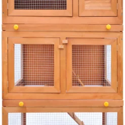 Casa De Animales Pequeños Jaula Conejera 3 Niveles Madera