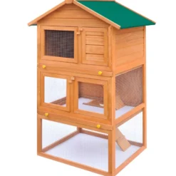 Casa De Animales Pequeños Jaula Conejera 3 Niveles Madera