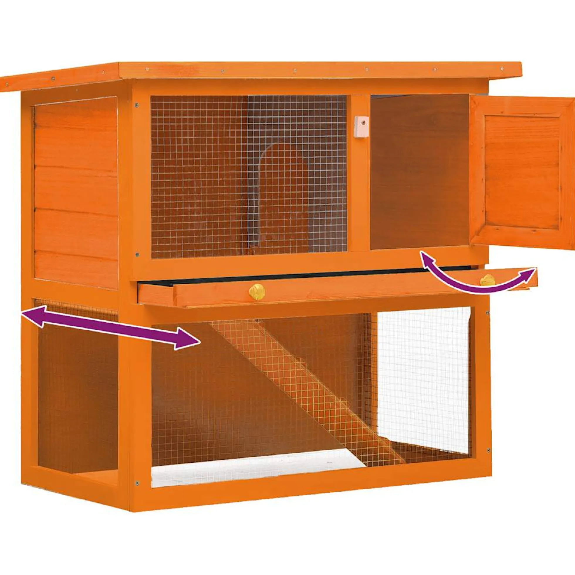 Casa De Animales Pequeños Jaula Conejera 1 Puerta Madera