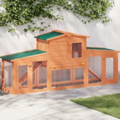 Casa De Animales Pequeños Jaula Conejera Con Tejados Madera