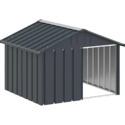 Casa De Perro Acero Galvanizado Antracita 116,5x103x81,5 Cm