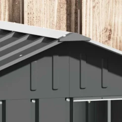 Casa De Perro Acero Galvanizado Antracita 116,5x103x81,5 Cm