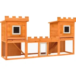 Casa Grande De Animales Jaula Conejera Doble Jaula De Madera