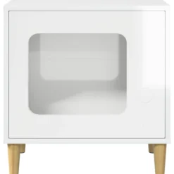 Casa Para Gatos Brillante 51 X 30 X 52 Cm Madera De Ingeniería