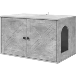 Casa Para Gatos Concreto 85 X 55 X 50 Cm Madera De Ingeniería