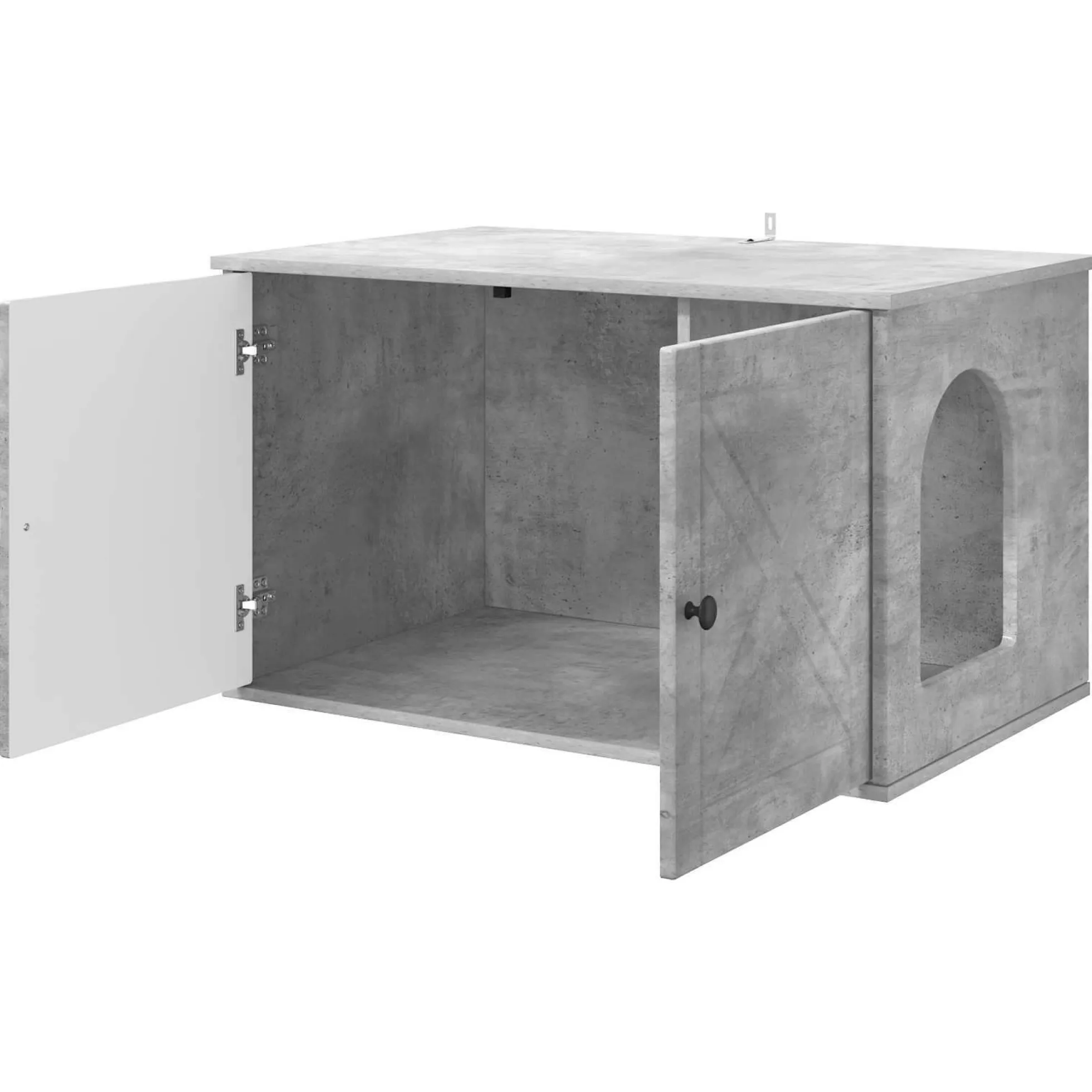 Casa Para Gatos Concreto 85 X 55 X 50 Cm Madera De Ingeniería
