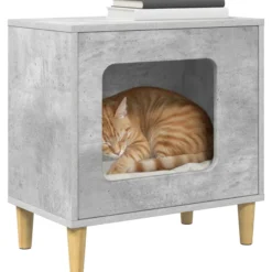 Casa Para Gatos Concreto 51 X 30 X 52 Cm Madera De Ingeniería
