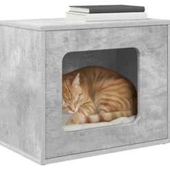 Casa Para Gatos Concreto 51 X 30 X 42,5 Cm Madera De Ingeniería