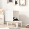 Casa Para Gatos De Madera Maciza De Pino Blanco 60x36x60 Cm