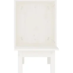 Casa Para Gatos De Madera Maciza De Pino Blanco 60x36x60 Cm