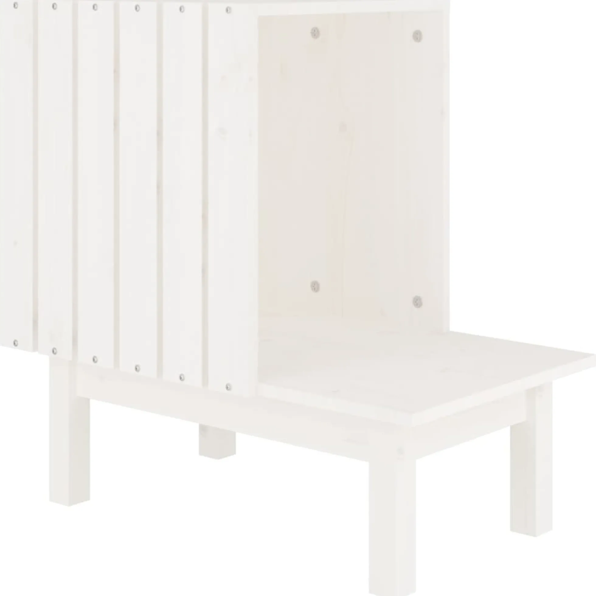 Casa Para Gatos De Madera Maciza De Pino Blanco 60x36x60 Cm