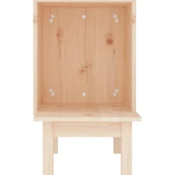 Casa Para Gatos De Madera Maciza De Pino 60x36x60 Cm