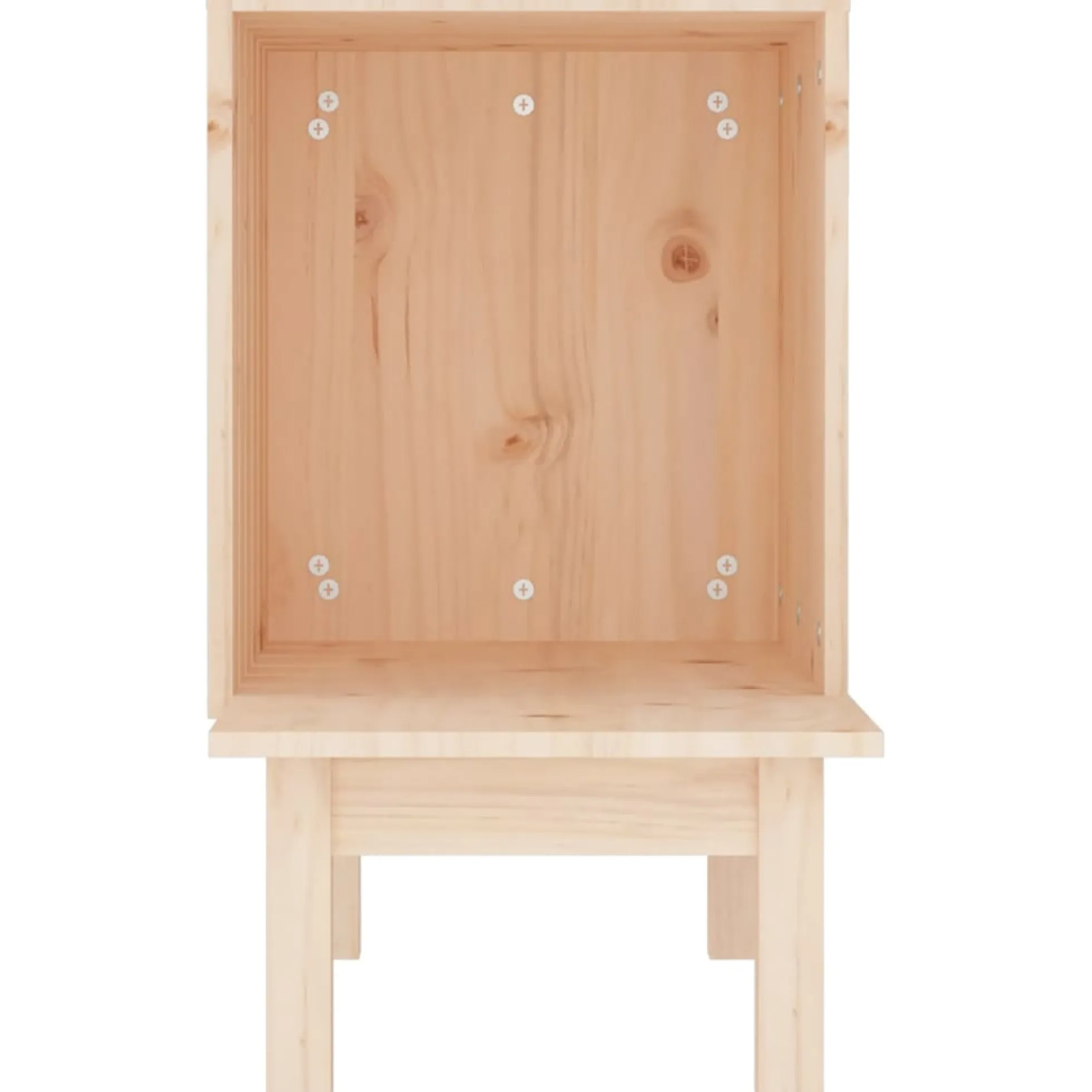 Casa Para Gatos De Madera Maciza De Pino 60x36x60 Cm