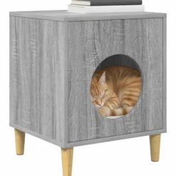 Casa Para Gatos Gris Sonoma 42,5 X 40 X 53 Cm