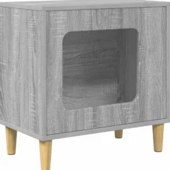 Casa Para Gatos Gris Sonoma 51 X 30 X 52 Cm