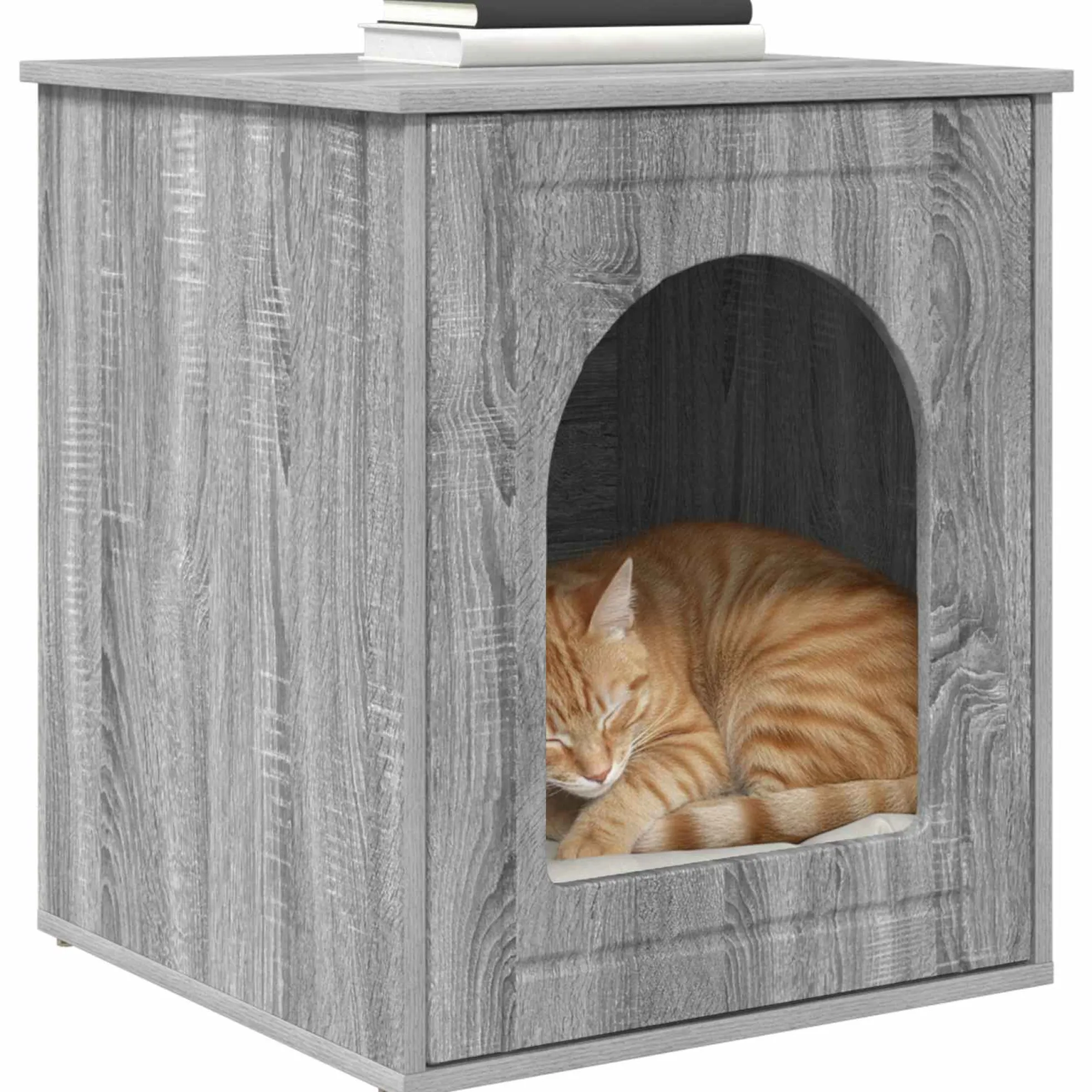 Casa Para Gatos Gris Sonoma 53 X 52 X 62 Cm