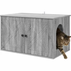 Casa Para Gatos Gris Sonoma 85 X 55 X 50 Cm
