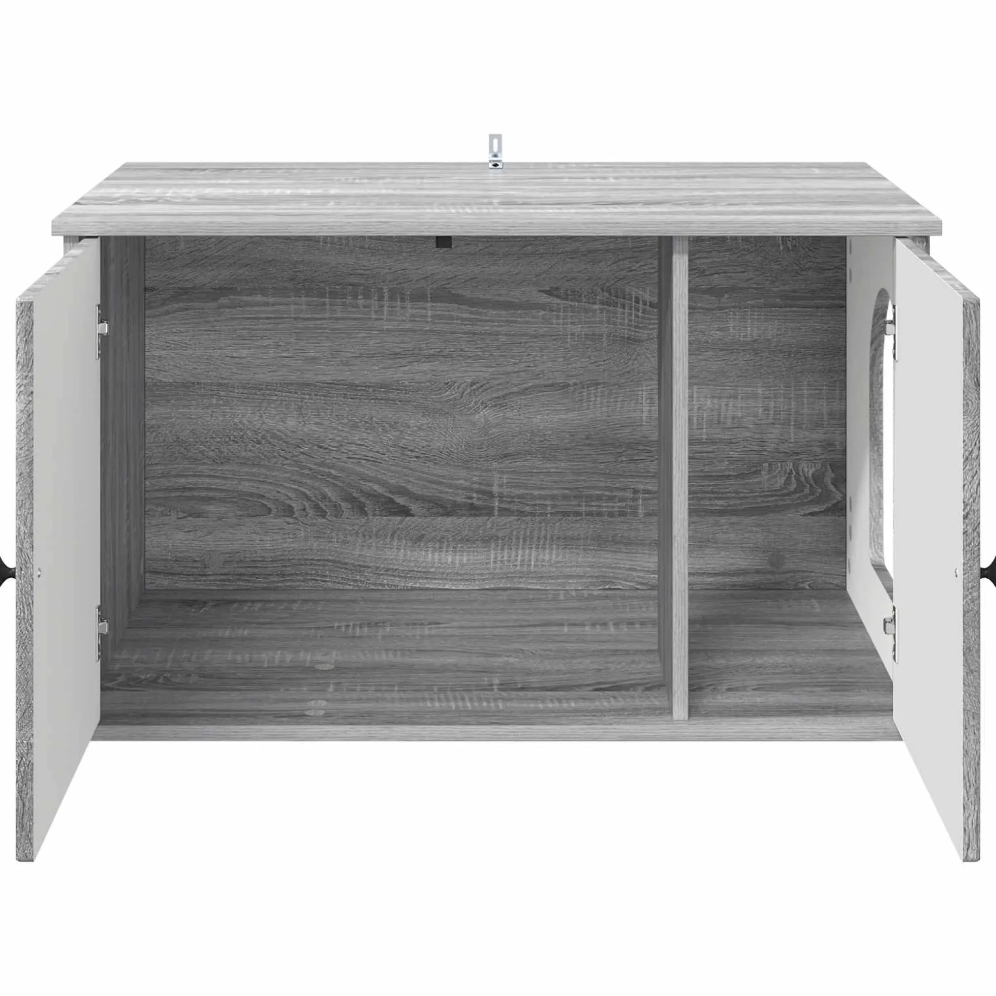 Casa Para Gatos Gris Sonoma 85 X 55 X 50 Cm