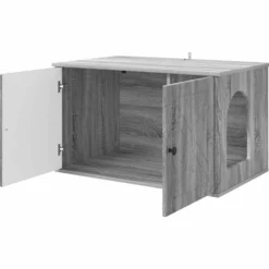 Casa Para Gatos Gris Sonoma 85 X 55 X 50 Cm