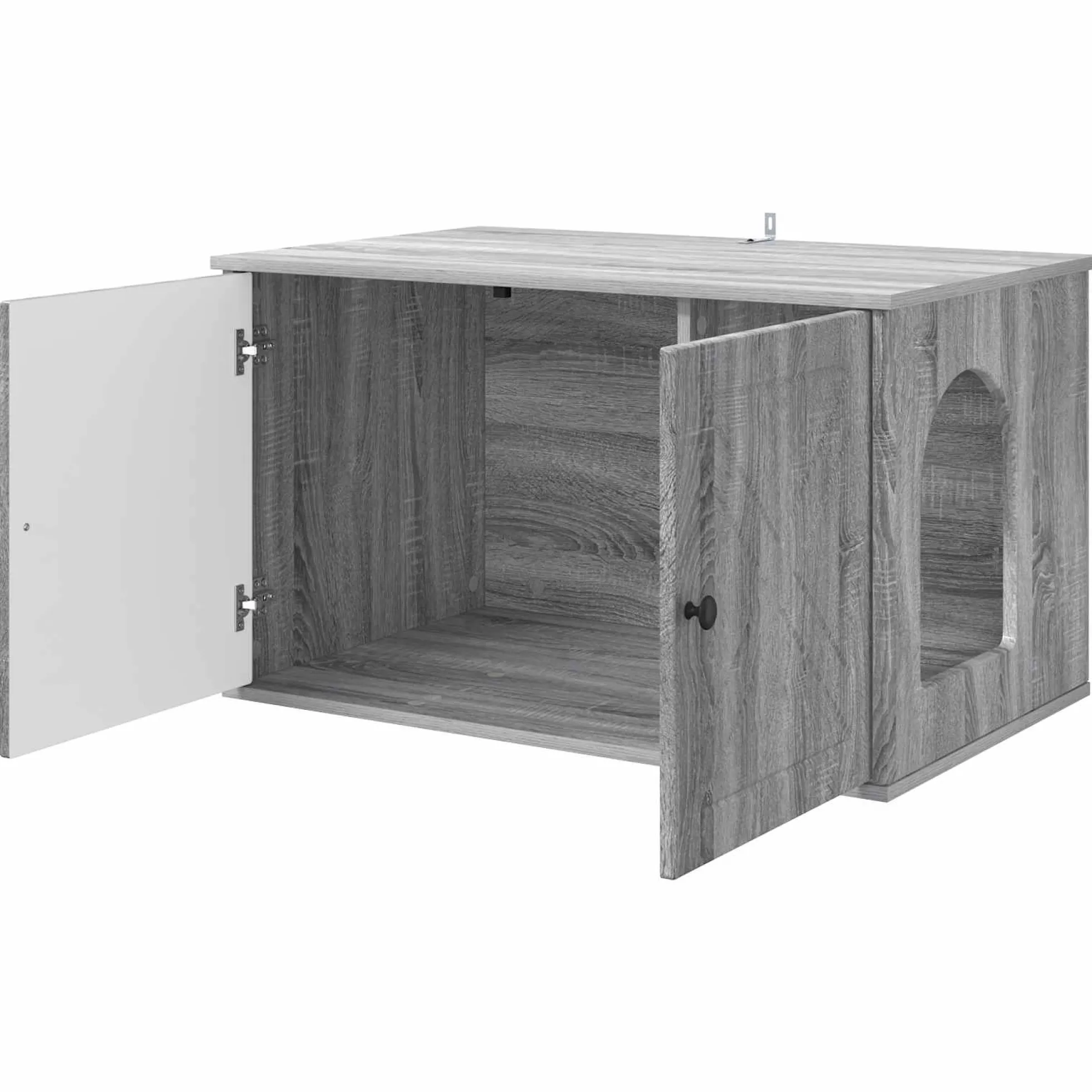 Casa Para Gatos Gris Sonoma 85 X 55 X 50 Cm