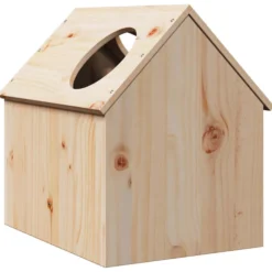 Casa Para Gatos Madera Maciza Pino 41x50x50 Cm