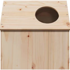 Casa Para Gatos Madera Maciza Pino 41x50x50 Cm