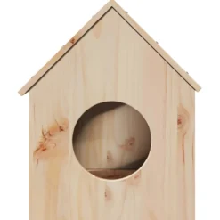 Casa Para Gatos Madera Maciza Pino 41x50x50 Cm