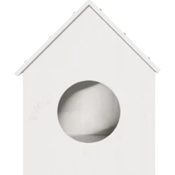 Casa Para Gatos Madera Maciza Pino Blanca 41x50x50 Cm