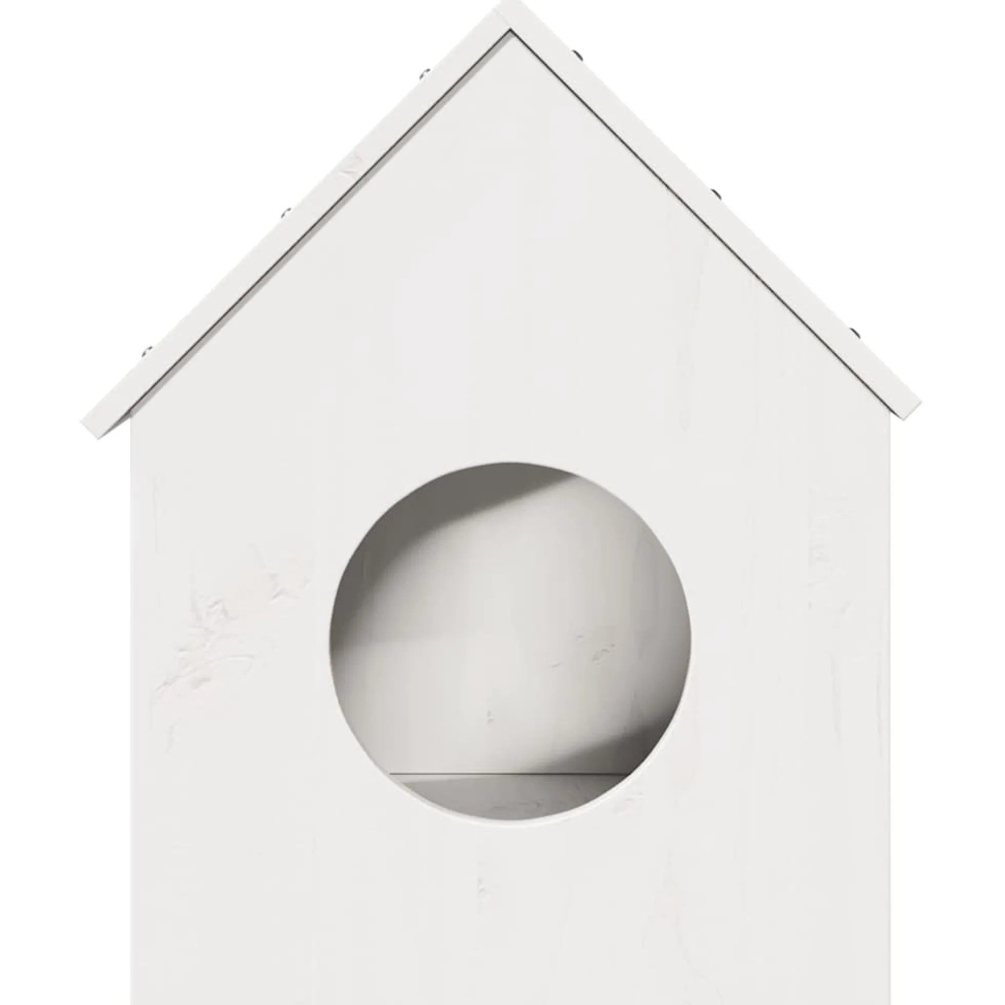Casa Para Gatos Madera Maciza Pino Blanca 41x50x50 Cm