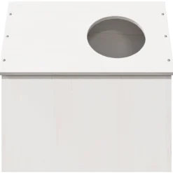 Casa Para Gatos Madera Maciza Pino Blanca 41x50x50 Cm