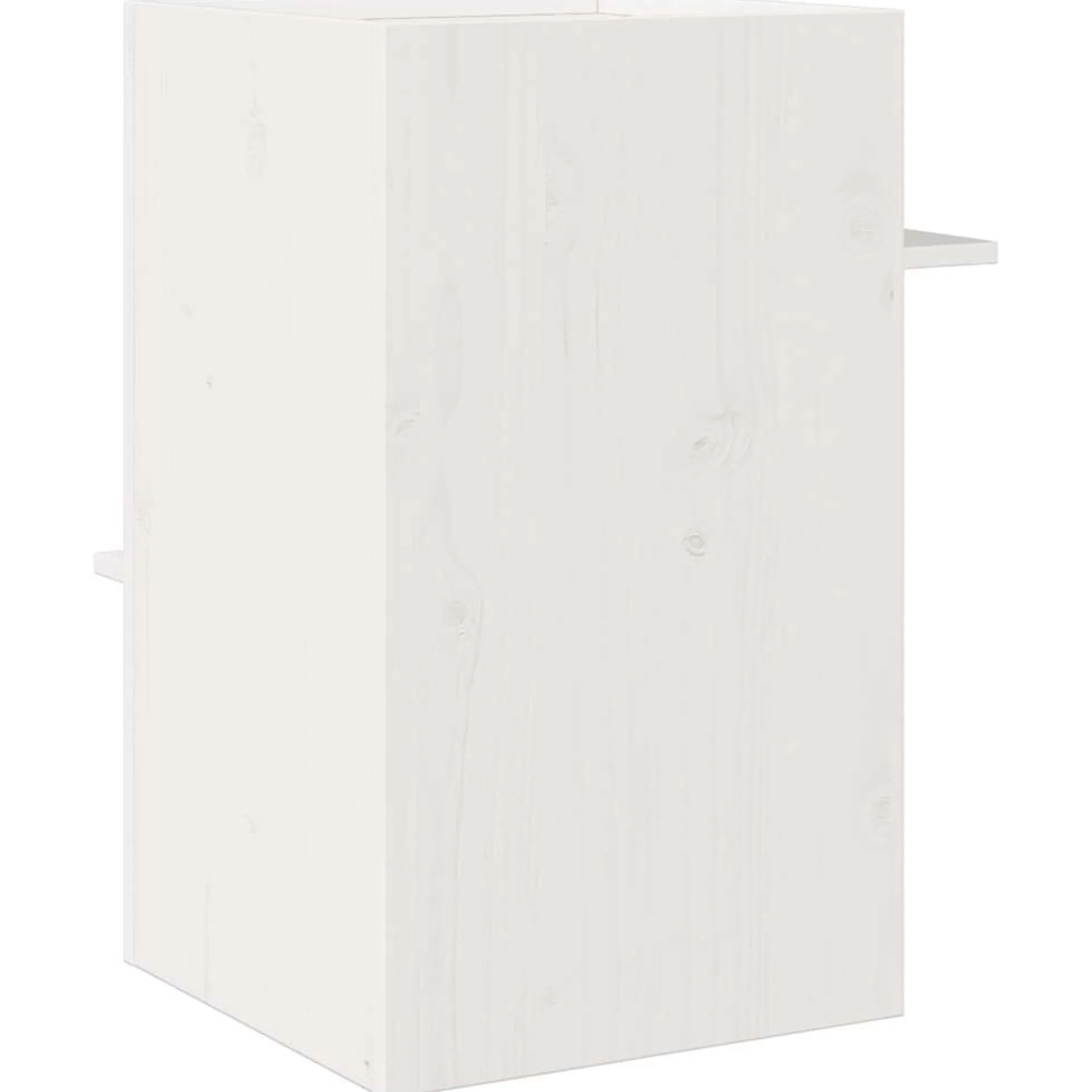 Casa Para Gatos Madera Maciza Pino Blanca 43x43x60 Cm