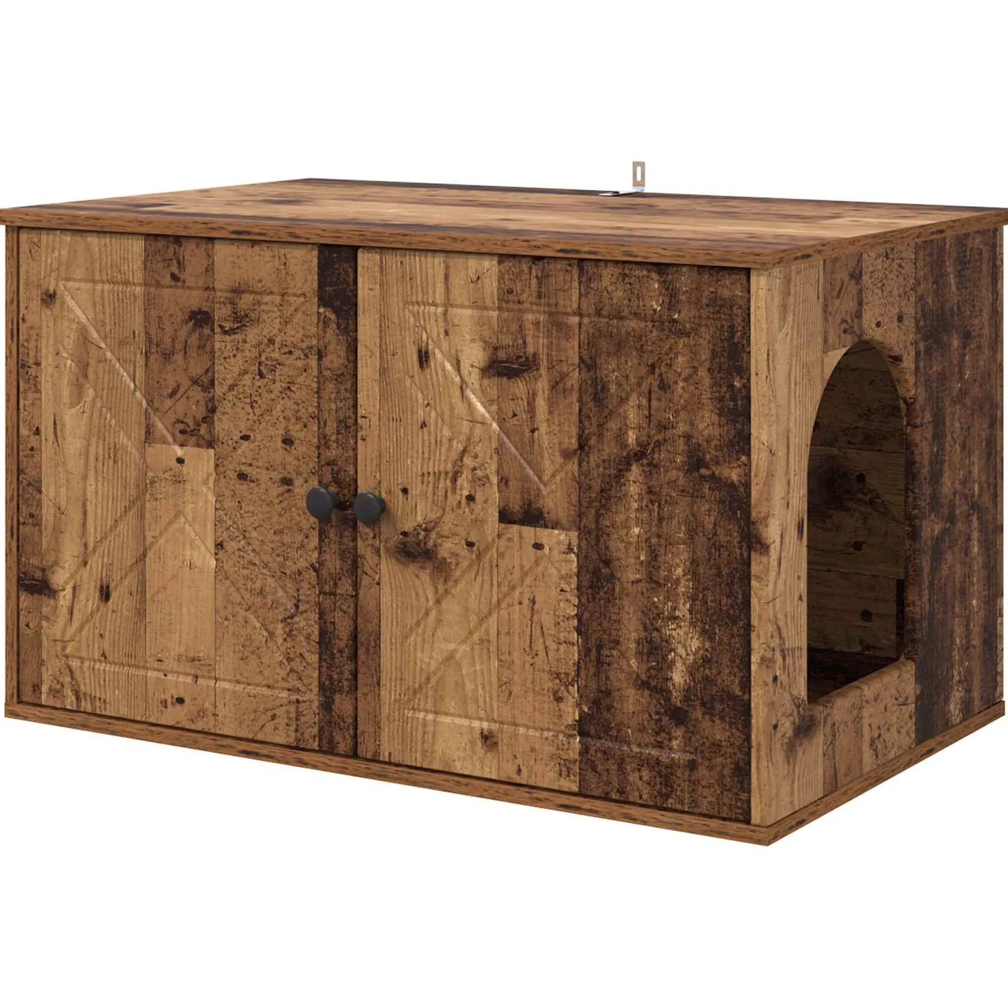 Casa Para Gatos Madera Vieja 85 X 55 X 50 Cm