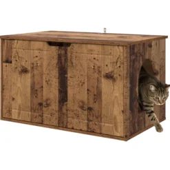 Casa Para Gatos Madera Vieja 85 X 55 X 50,5 Cm