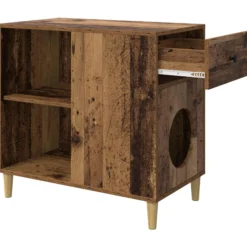 Casa Para Gatos Madera Vieja 72 X 42.5 X 70 Cm