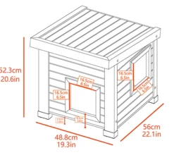 Casa Para Gatos Noa - Caseta De Interior/exterior - Fabricado En Ecoflex - Refugio Para Felinos Con Gatera