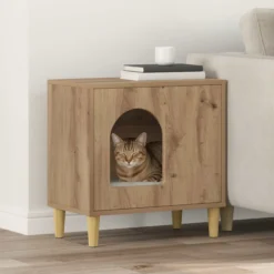 Casa Para Gatos Roble Artesanal 51 X 30 X 52 Cm