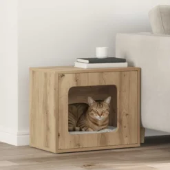 Casa Para Gatos Roble Artesanal 51 X 30 X 42,5 Cm