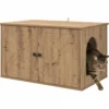 Casa Para Gatos Roble Artesanal 85 X 55 X 50,5 Cm