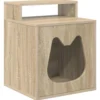 Casa Para Gatos Sonoma 42,5 X 40 X 53,5 Cm Madera De Ingeniería