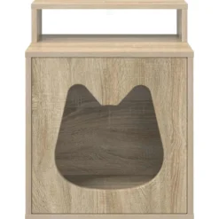 Casa Para Gatos Sonoma 42,5 X 40 X 53,5 Cm Madera De Ingeniería