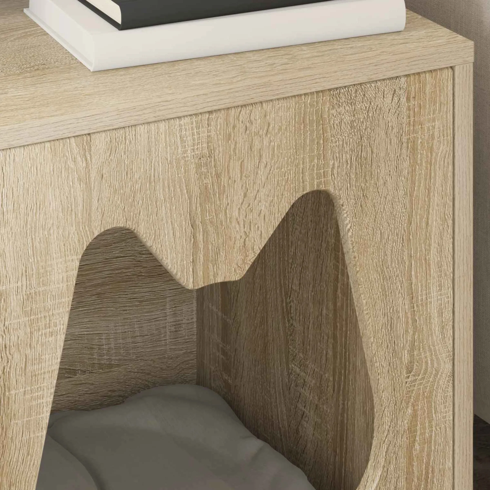 Casa Para Gatos Sonoma 42,5 X 40 X 53,5 Cm Madera De Ingeniería