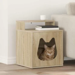 Casa Para Gatos Sonoma 42,5 X 40 X 53,5 Cm Madera De Ingeniería