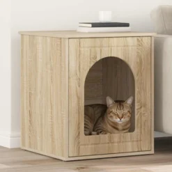Casa Para Gatos Sonoma 53 X 52 X 62 Cm Madera De Ingeniería