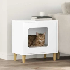 Casa Para Gatos 51 X 30 X 52 Cm Madera De Ingeniería