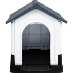 Casa Para Perro Gris 57x68x66 Cm Polipropileno