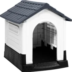 Casa Para Perro Gris 57x68x66 Cm Polipropileno