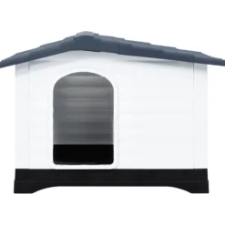 Casa Para Perro Gris 90,5x68x66 Cm Polipropileno