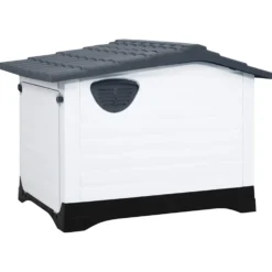 Casa Para Perro Gris 90,5x68x66 Cm Polipropileno