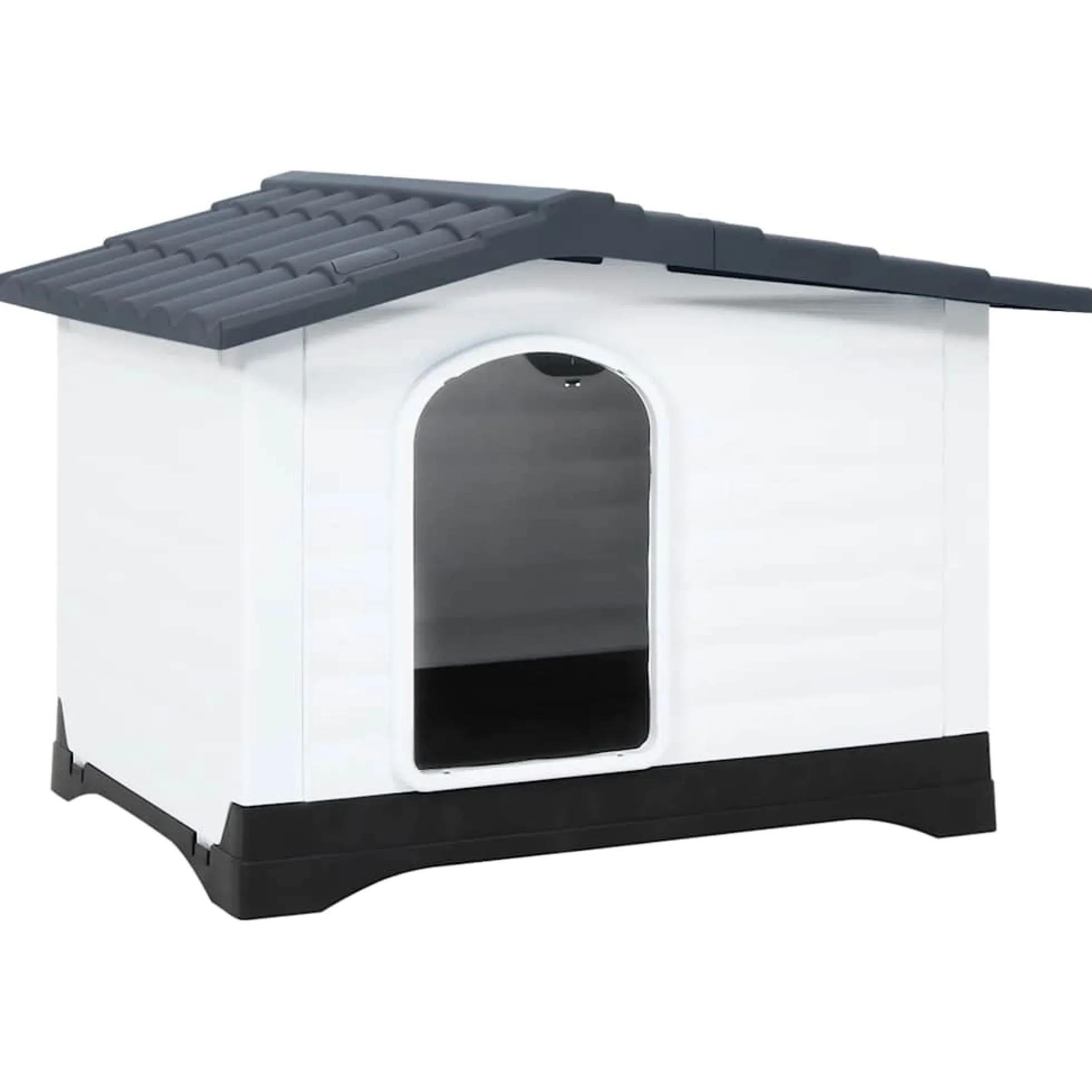 Casa Para Perro Gris 90,5x68x66 Cm Polipropileno