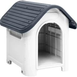 Casa Para Perro Gris 59x75x66 Cm Polipropileno
